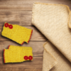 Crochet Fingerless Gloves (Handmade) - Yellow
