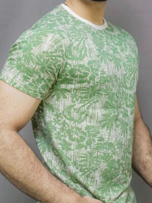 Modern Cool White and Green - T-Shirt for Men