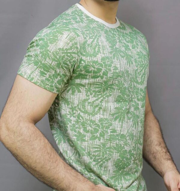 Modern Cool White and Green - T-Shirt for Men